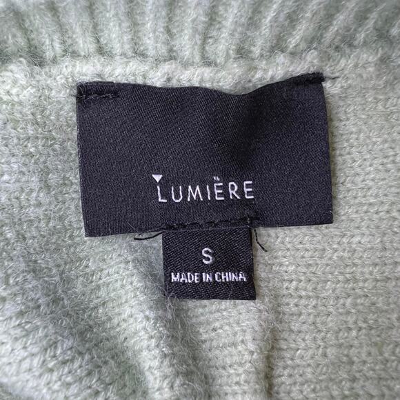 Lumiere Women's Green Knit Crew Neck Sweater Size S - Picture 3 of 4